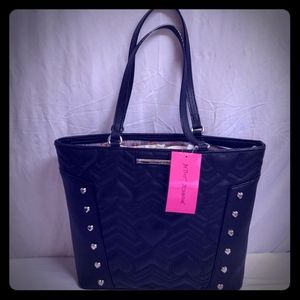Betsy Johnson Black Heart Studded Purse-BRAND NEW!